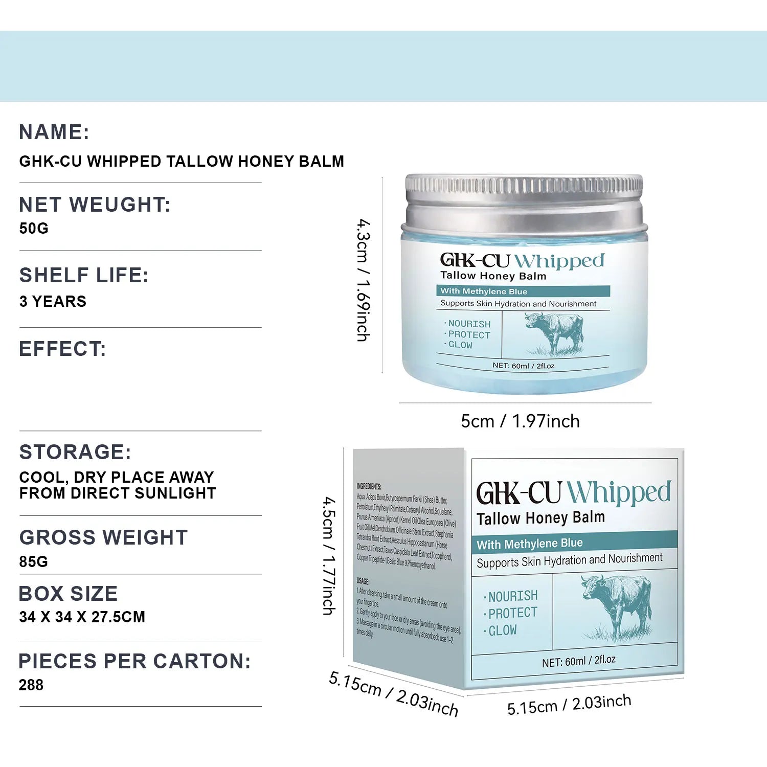 Copper Peptides GHK-Cu Beef Tallow