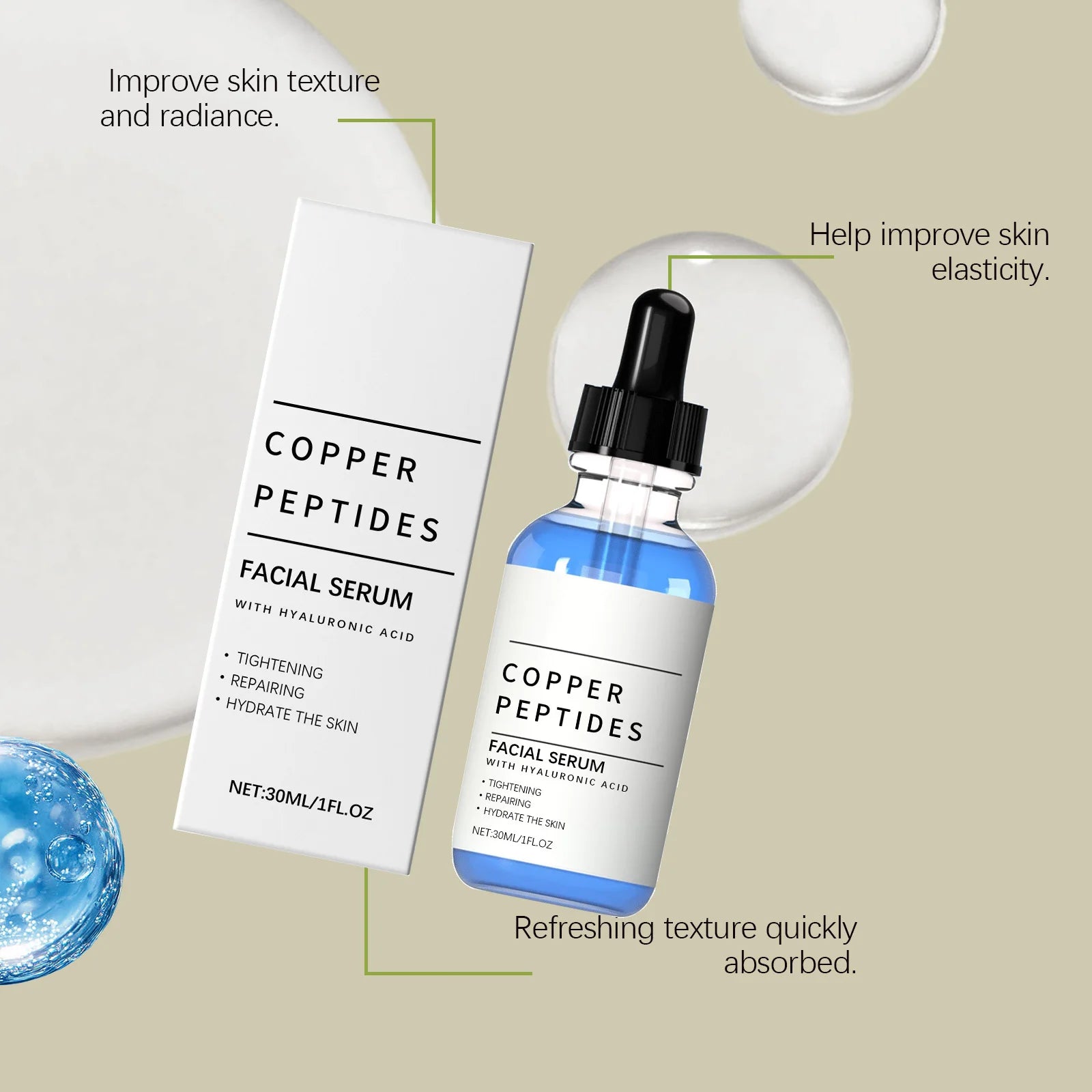 Copper Titanium Essence Hyaluronic Acid Serum