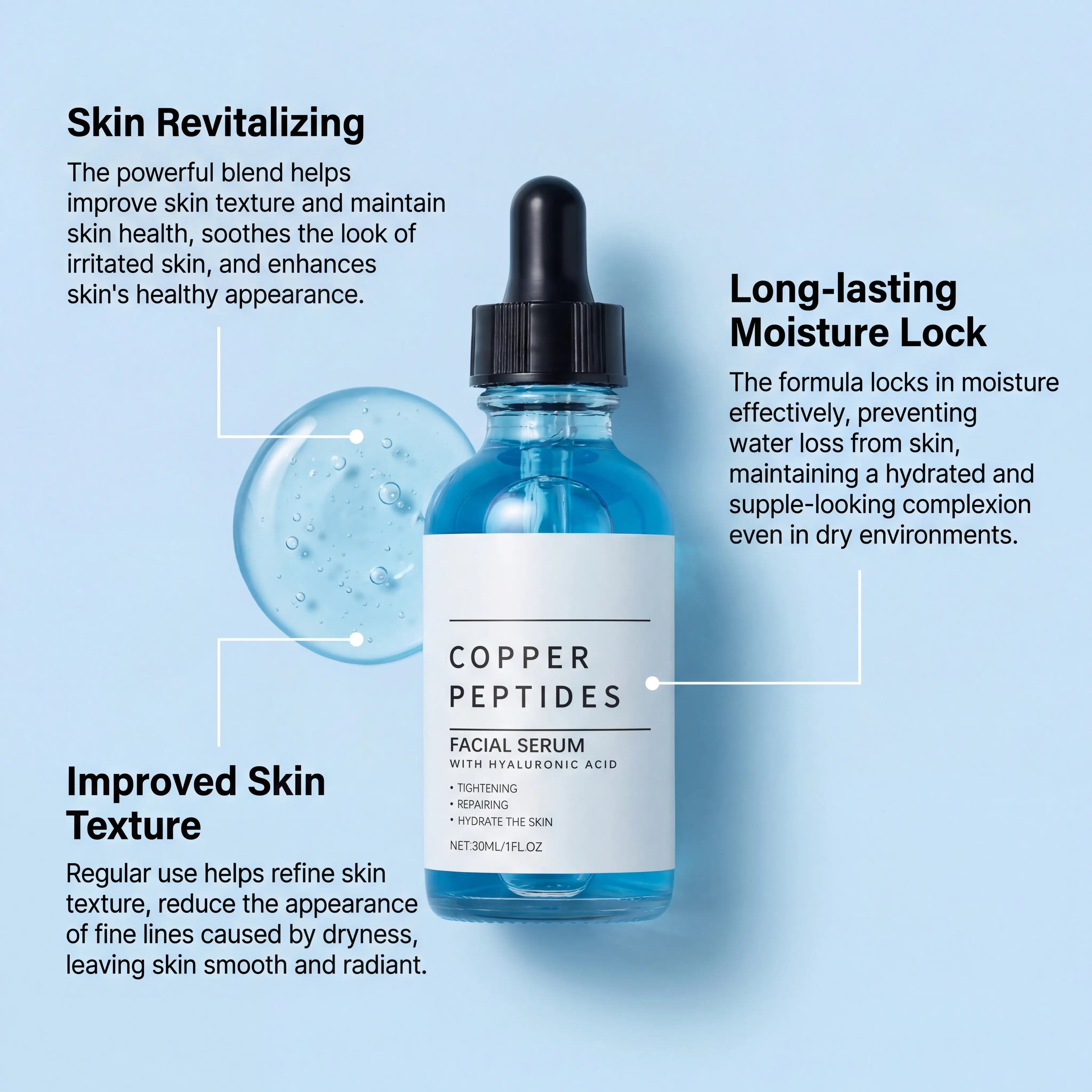 Copper Titanium Essence Hyaluronic Acid Serum